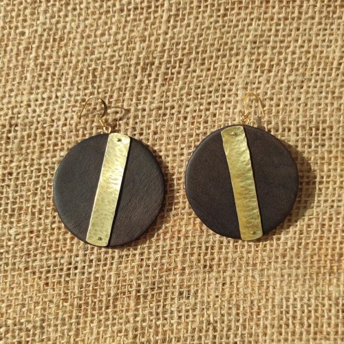 boucles laiton bois brulé