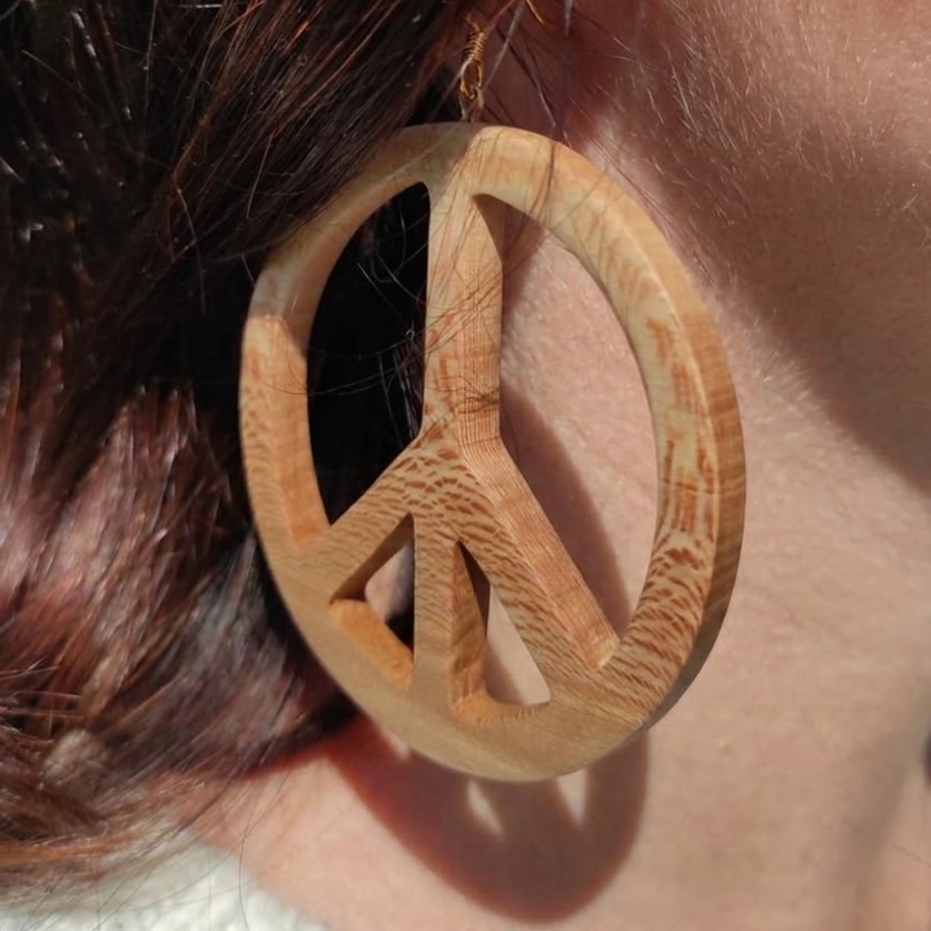 boucles d'oreilles peace and love